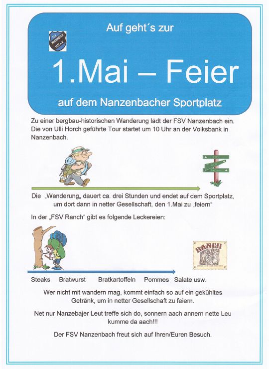 Einladung zur 1.-Mai-Feier