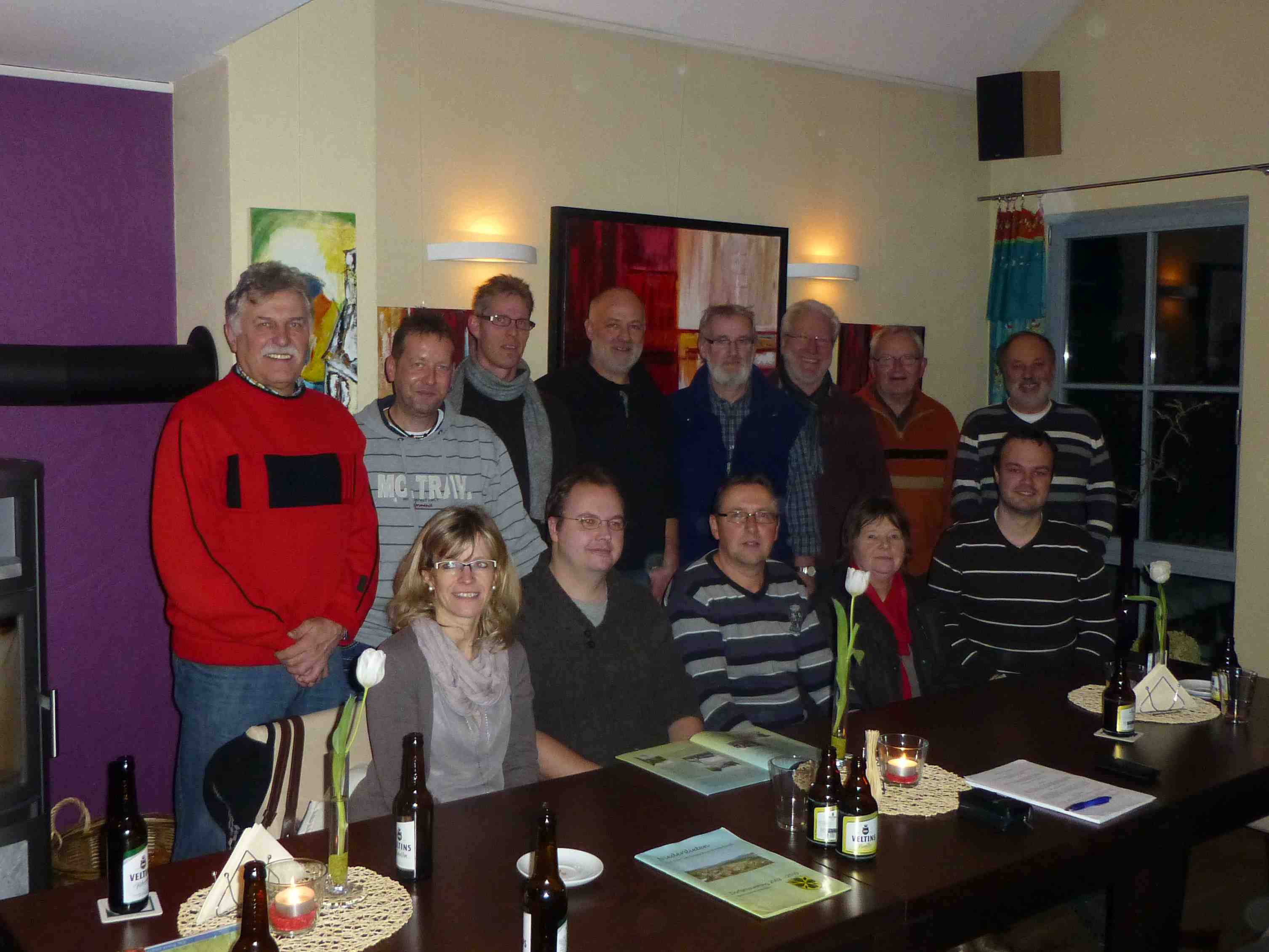 Gruppenfoto im Café Q